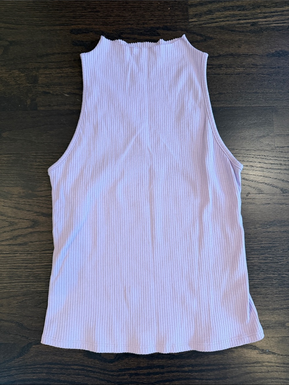 Maeve Ribbed High Neck Tank - Lavender